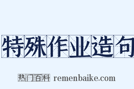 特殊作业造句是什么意思的图片